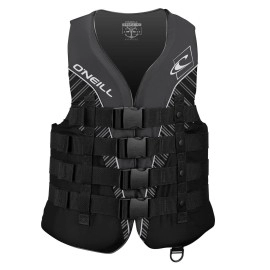 O'Neill Men'S Superlite Uscg Life Vest,Black/Black/Smoke:White,L