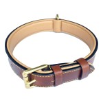 Soft Touch Collars Padded Leather Dog Collar, Brown Medium, Genuine Real Leather, Great For Male Or Female Dogs, 20