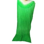 Weisipu 18M Artificial Silk Belly Dance Handmade Bamboo Fans Veils Right Hand (Green)