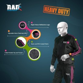 RAD Sauna Suit Men and Women, Weight Loss Sweat Suit Jacket Pant Gym, Boxing Workout (Pink, 6XL)