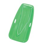 Slippery Racer Downhill Sprinter Flexible Kids Toddler Plastic Cold-Resistant Toboggan Snow Sled With Pull Rope And Handles, Green