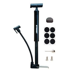 Bike Pump Portable, Compatible With Presta And Schrader Valve,Ball Pump Inflator Bicycle Floor Pump With High Pressure, Mini Bike Tire Pump & Bike Patch Kit