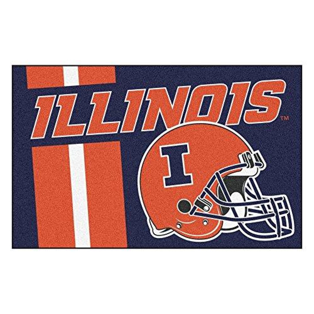 Fanmats 18743 Illinois Uniform Inspired Starter Rug