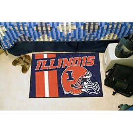 Fanmats 18743 Illinois Uniform Inspired Starter Rug