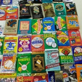 50 Original Unopened Packs of Vintage Baseball Cards (1986-1994) - Look for Rookie Cards, Hall of famers, Special Inserts, and More!! (Packs are Fun to Open)