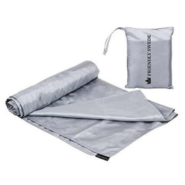 The Friendly Swede Sleeping Bag Liner Ultralight, Travel Sheets for Hotel, Camping Sheets, Adult Sleep Sack, Travel Sleeping Bag, Sleeping Bag Liners - Pocket-Size - Silky Smooth Cool - Grey (Velcro)