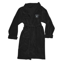 Northwest NFL Las Vegas Raiders Unisex-Adult Silk Touch Bath Robe, Large/X-Large, Team Colors