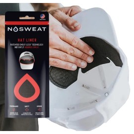 Nosweat Golf Hat Sweat Liner - Prevents Stains & Odor Patented Technology Made In The Usa (12) Blk