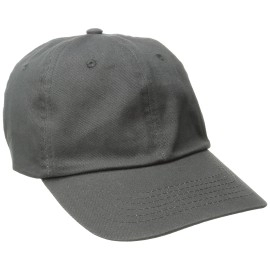 Dorfman Pacific Men's Washed Twill Cap with Precurve Brim, Charcoal, One Size