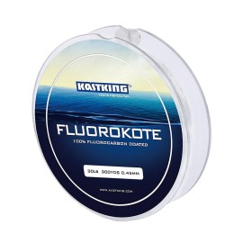 Kastking Fluorokote Fishing Line 100 Percent Pure Fluorocarbon Coated 20Lb 300Yds 274M Premium Spool Clear