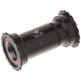 Wheels Manufacturing Threaded-Press Fit 86/92 Bottom Bracket with Angular Contact Bearings, Black, 24mm (BB86-OUT-AC)