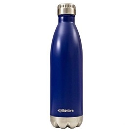 Bintiva Sports Water Bottle - Vacuum Insulated, Eco Friendly 18/8 Stainless Steel - Double Wall, Sweat And Toxin Free
