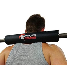 Dark Iron Fitness Barbell Pad - 15-Inch, Extra Thick, Padded Cushion For Squat, Hip Thrust, Weight Training And Lunge Exercises - Squat Rack Accessories