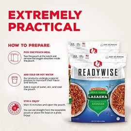 Readywise Camping Favorites Cook-In-Pouch Freeze Dried Food Kit - Great For Backpacking And Hiking