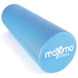Maximo Fitness Foam Roller - 18 X 6 High Density Exercise Roller For Trigger Point Self Massage, Muscle And Back Roller For Fitness, Physical Therapy, Yoga And Pilates, Gym Equipment, Blue