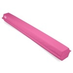 We Sell Mats 9 Ft Folding Foam Balance Beam Bar, Portable Gymnastics Equipment For Gymnast, Children Or Cheerleaders, Pink