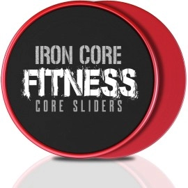 2 x Dual Sided Gliding Discs Core Sliders by Iron Core Fitness | Ultimate Core Trainer | Gym, Home Abdominal & Total Body Workout Equipment | for use on All Surfaces