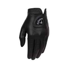 Callaway Golf Men's OptiColor Leather Glove, Black, X-Large, Worn on Left Hand