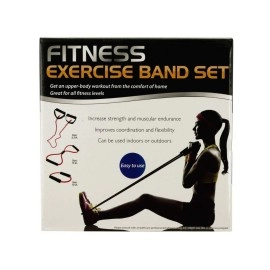 Kole Imports Fitness Exercise Band Set with Storage Bag