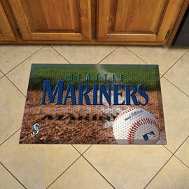 Fanmats 19052 Team Color 19 X 30 Seattle Mariners Scraper Mat (Mlb Ball)