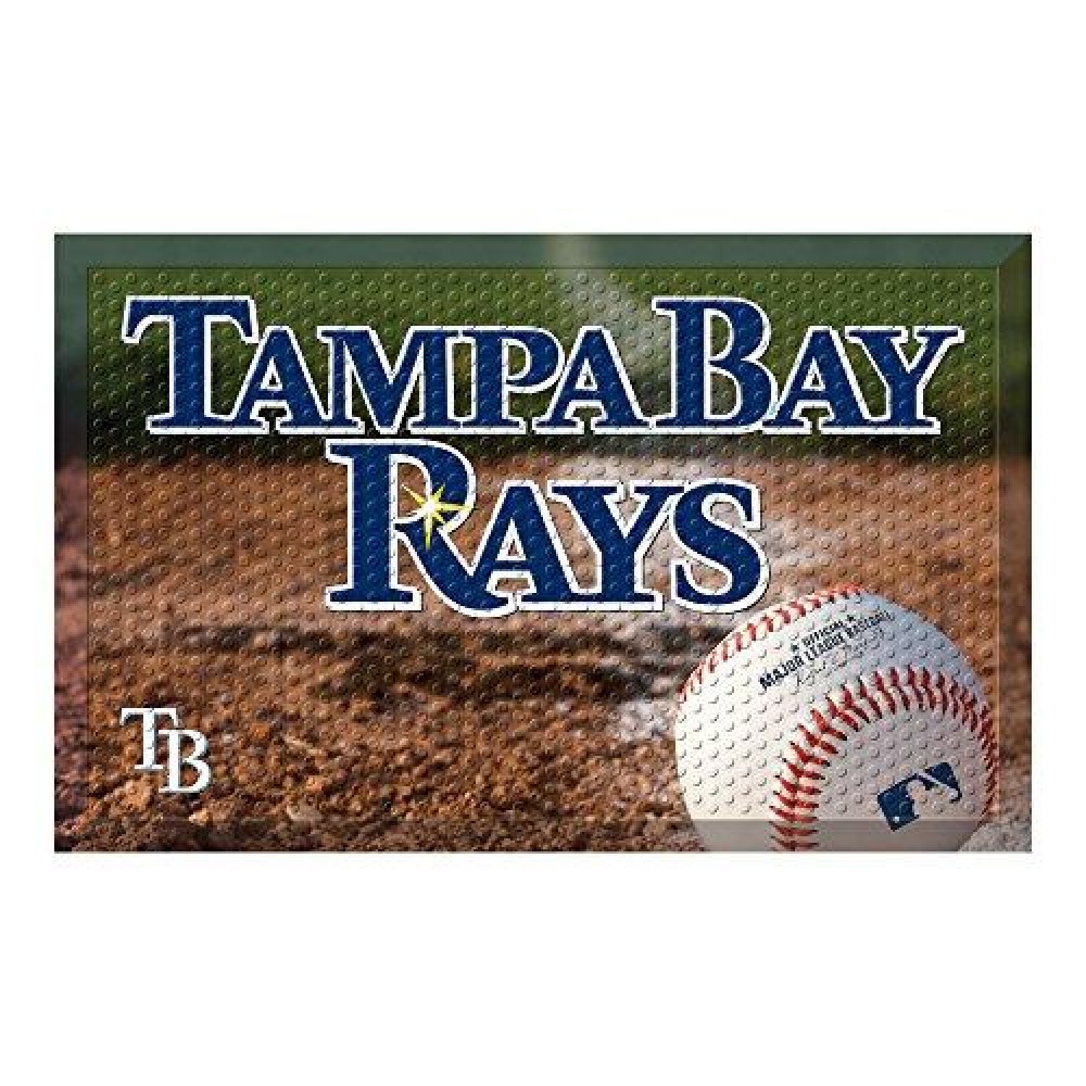 Fanmats 19056 Team Color 19 X 30 Tampa Bay Devil Rays Scraper Mat (Mlb Ball)