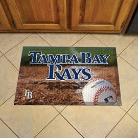 Fanmats 19056 Team Color 19 X 30 Tampa Bay Devil Rays Scraper Mat (Mlb Ball)