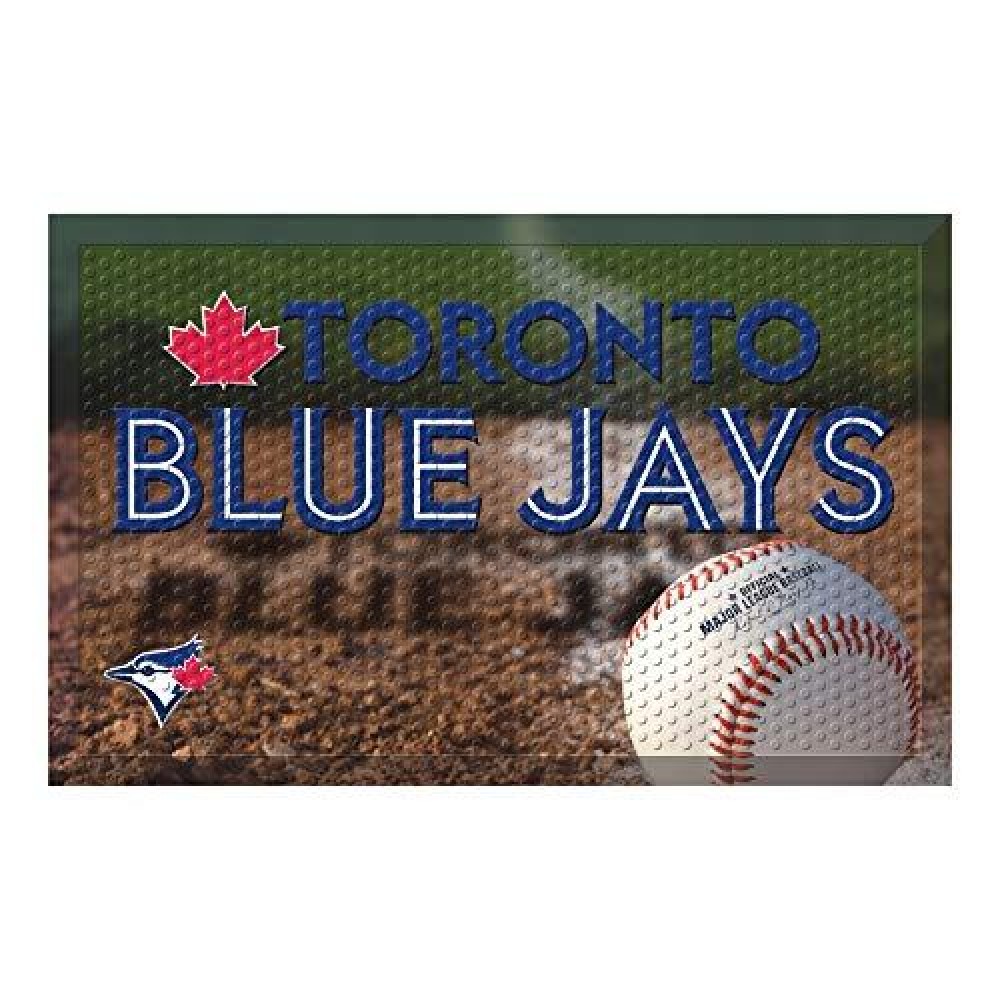 Fanmats 19060 Team Color 19 X 30 Toronto Blue Jays Scraper Mat (Mlb Ball)