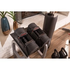 PowerBlock Large Compact Stand, Dumbbell Rack & Weight Rack, Folds Flat for Easy Storage, Use Expandable Dumbbells, Home Gym Strength Training