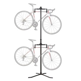 Cyclingdeal 2 Bike Bicycle Vertical Hanger Parking Rack Gravity Floor Storage Stand For Garages Or Apartments