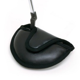 Mallet Golf Putter Headcover Black Oversize Leatherette Head Cover