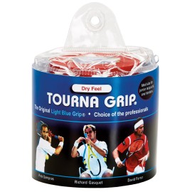 Tourna Grip, Original Dry Feel Tennis Grip (30 Grips) In A Vinyl Pouch