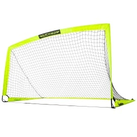 Franklin Sports Blackhawk Backyard Soccer Goal - Portable Kids Soccer Net - Pop Up Folding Indoor + Outdoor Goals - 9' x 5'6