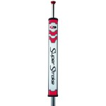 SuperStroke CounterCore Flatso Golf Putter Grip, White/Red (Flatso 2.0) | Consistent and Reliable Putting Stroke | Reduces Face Angle Rotation | Adjustable Weight System | Unique Parallel Design (60502)