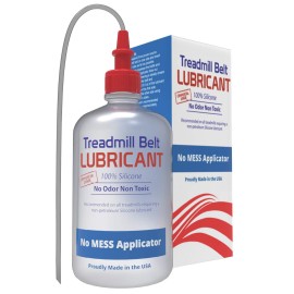 Treadmill Belt Lubricant | 100% Silicone | USA Made | No Odor & No Propellants | Applicator Tube for Full Belt Width Lubrication at a Controlled Flow-So Easy