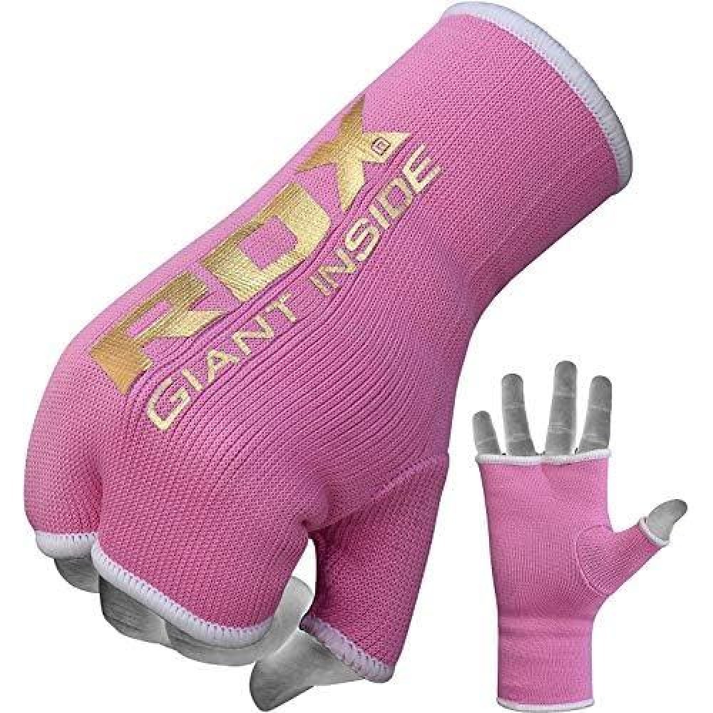 Rdx Boxing Ladies Fist Hand Inner Gloves Bandages Pink Wraps Mma Punch Bag Kick, Medium, Pink