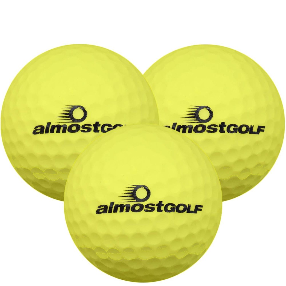 Almost Golf Limited Flight Golf Balls (3 Ball Pack) -Yellow - from in The Hole Golf