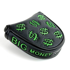 CNC GOLF Cash Money Black Mallet Putter Cover Headcover for Scotty Cameron Taylormade Odyssey 2ball
