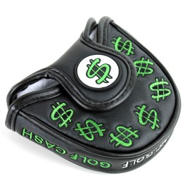 CNC GOLF Cash Money Black Mallet Putter Cover Headcover for Scotty Cameron Taylormade Odyssey 2ball