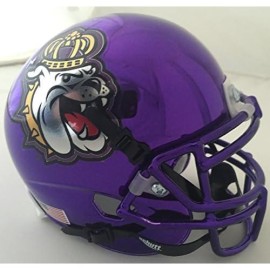 Schutt Sports Ncaa James Madison Dukes Mini Authentic Football Helmet, Purple Chrome Alt. 1
