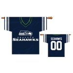 Fremont Die Nfl Seattle Seahawks Two Sided Jersey Banner 34 X 30 Blue