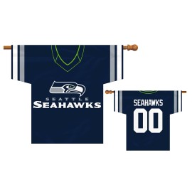 Fremont Die Nfl Seattle Seahawks Two Sided Jersey Banner 34 X 30 Blue