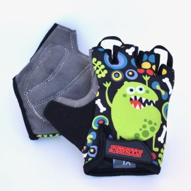 ZippyRooz Toddler & Little Kids Bike Gloves for Balance and Pedal Bicycles for Ages 1-8 Years Old. Eight Designs for Boys & Girls (Monsters, Little Kids Medium (3-4))