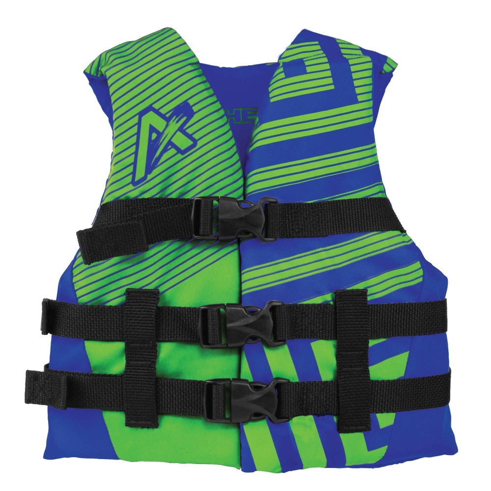 Airhead Youth Trend Life Jacket, Coast Guard Approved, Blue/Green