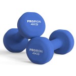 Proiron Neoprene Dumbbell Weights Pair For Women 1Kg 15Kg 2Kg 3Kg 4Kg 5Kg 6Kg 8Kg 10Kg, Arm Hand Exercise Weights (Blue-2 X 4Kg)