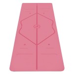 Liforme Travel Yoga Mat - Free Yoga Bag Included - Patented Alignment System, Warrior-Like Grip, Non-Slip, Eco-Friendly, Ultra-Lightweight, Sweat Resistant, Long, Wide And Thick - Pink