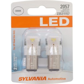 Sylvania - 2057 Led White Mini Bulb - Bright Led Bulb, Ideal For Daytime Running Lights (Drl) And Back-Upreverse Lights (Contains 2 Bulbs)