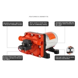 SEAFLO 42-Series Water Pressure Diaphragm Pump w/Variable Flow For Reduced Cycling - 12V, 3.0GPM, 55PSI