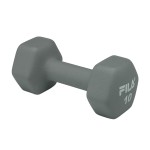 Fila Accessories Hand Weights For Women & Men - 10 Lb Dumbbell Neoprene Covered For Workout, Exercise & Fitness (Sold As Single 10 Pound Dumbbell), Grey