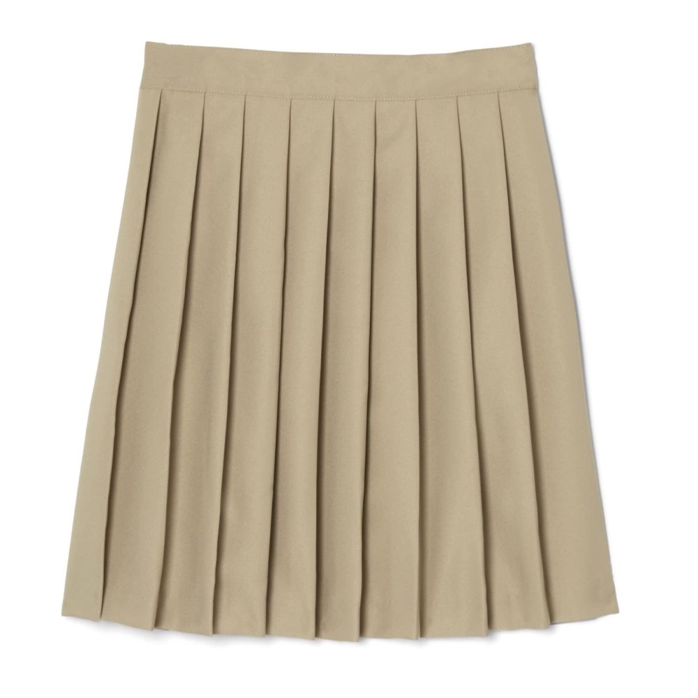 French Toast Girls Pleated Skirt, Khaki, 145 ,Plus Girls