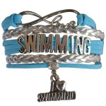 Swim Bracelet- Girls Swimming Charm Bracelet- Love Swim Jewelry - Gift for Swimmers, Swim Team